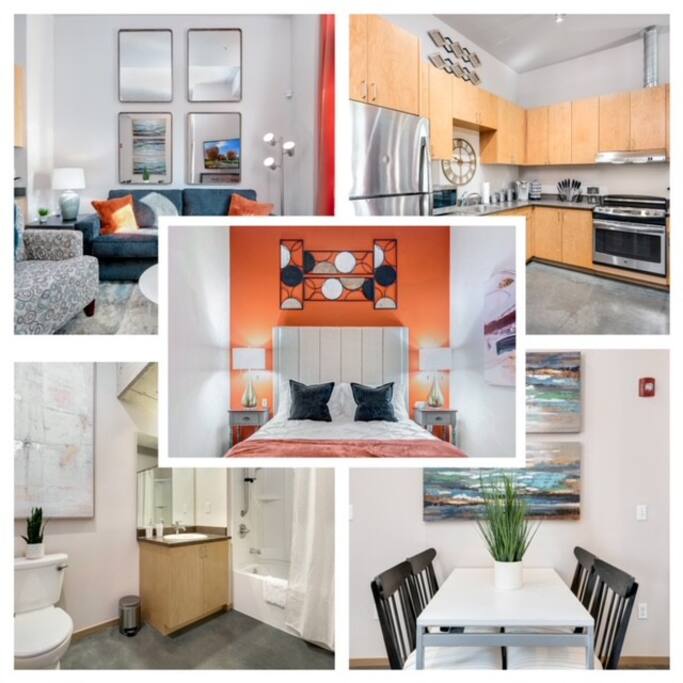 Comfortable living room in Roundtop Rentals furnished apartment