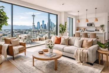 Comfortable bedroom in Roundtop Rentals furnished apartment