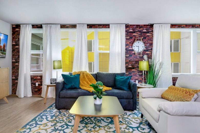 Furnished corporate housing unit interior - Roundtop Rentals