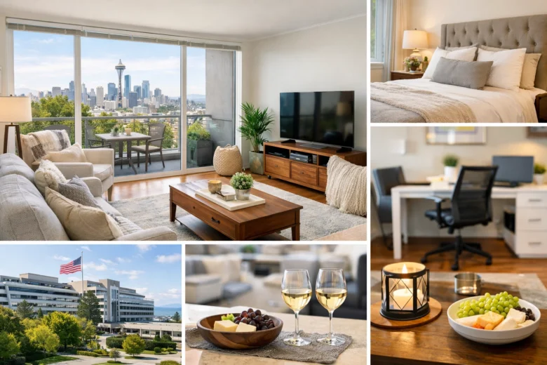 Furnished apartment interior at Roundtop Rentals Seattle property