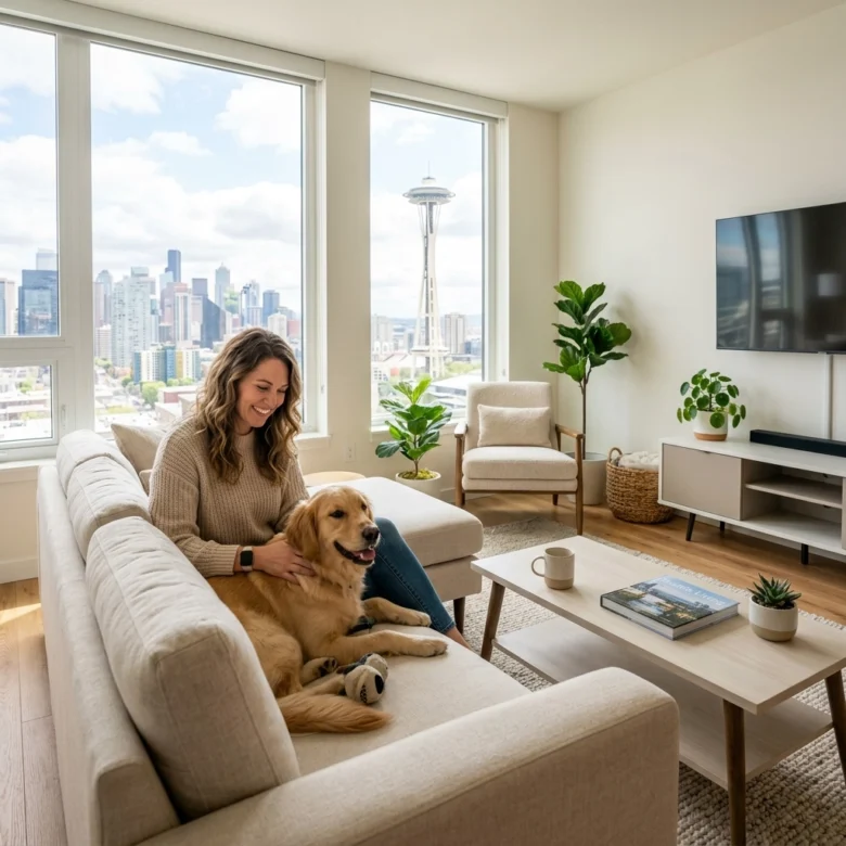 Corporate housing unit interior - Roundtop Rentals Seattle